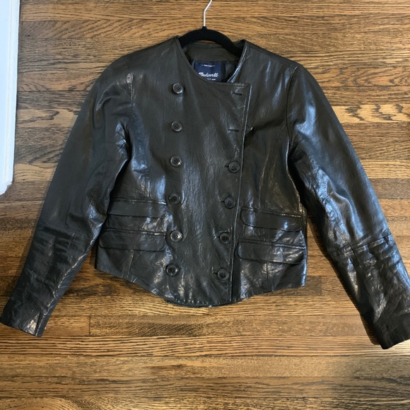 Madewell Collarless Leather Jacket - Picture 6 of 6